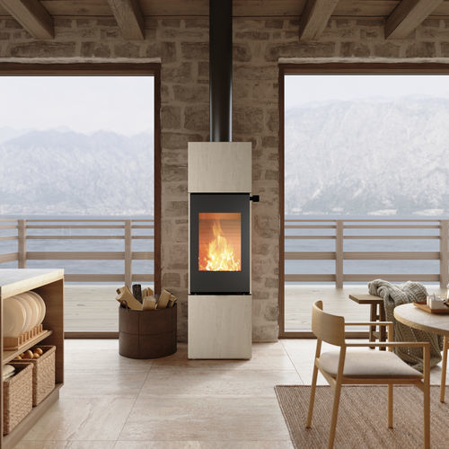 Holz-Kaminofen - NEXO 160 PORTO - Attika Feuer AG - 5 kW...10 kW / freistehend / mit 3 Sichtseiten