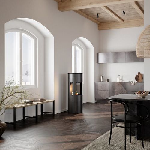 Bioethanol-Kaminofen - VIVA 120 L BIO - Attika Feuer AG - 0 - 5 kW / freistehend / mit 3 Sichtseiten