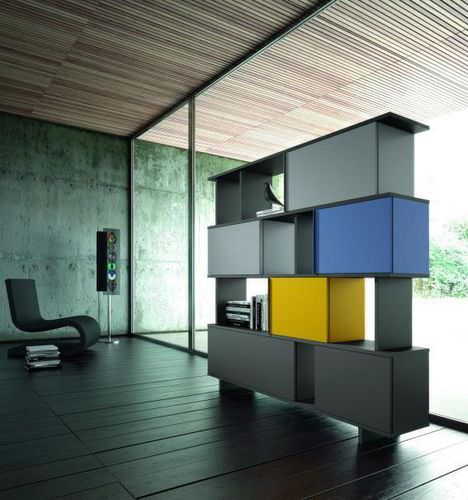 Modul-Bücherregal - ZIGGURAT_PAG. 25 : COMPOSITION 35 - ORME - modern / Holz / lackiertes Holz