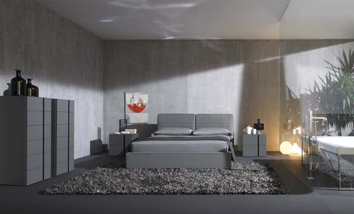Moderner Chiffonnier - VIRGO - ORME - lackiertes Holz / grau