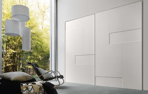 Moderner Kleiderschrank - OPERA - ORME - Holz / lackiertes Holz / mit Schiebetür