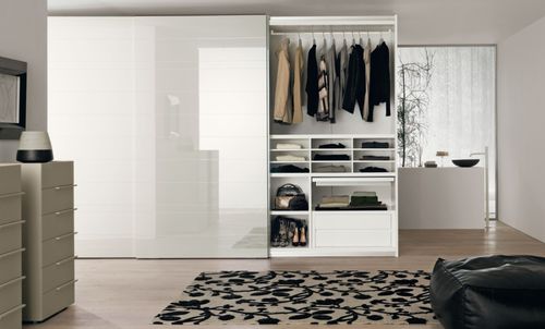Moderner Kleiderschrank - INDIA 42_43 - ORME - Glas / mit Schiebetür