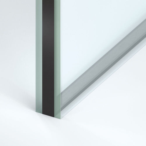 Festinstallierte Trennwand - PROMAGLAS®-F1 - Promat - mit Glasfront / Gipskarton / für professionellen Einsatz