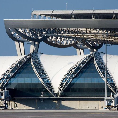 Membran-Architektur / Stoff - SUVARNABHUMI AIRPORT BANGKOK  - Hightex - Glasfaser / Glasfaser / PTFE