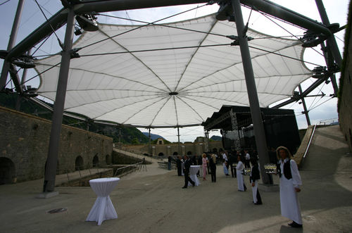 Membrankabel-Flächentragwerk - JOSEFSBURG KUFSTEIN  - Hightex - für Abdeckung / mit PTFE Membran / für Events