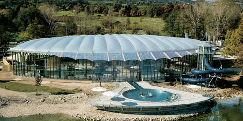 Membran-Architektur / ETFE - PRIENAVERA LEISURE POOL - Hightex - für Seiltragwerk / Dach / transparent