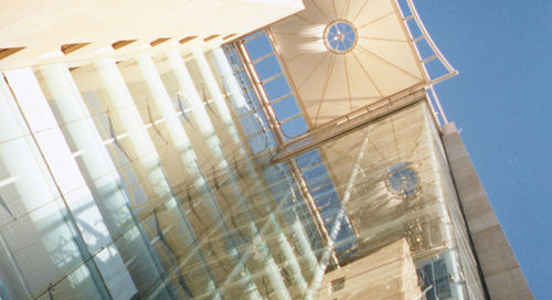 Membran-Architektur / ETFE - NORWICH UNION LEEDS - Hightex - Glasfaser / PTFE / für Seiltragwerk