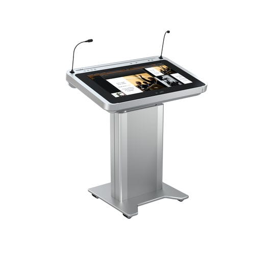 Konferenzpult - ILS SYNERGY GW-W - Intelligent Lectern Systems - höhenverstellbar / s-Logo / gefräst