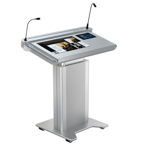 Konferenzpult - ILS SYNERGY QW - Intelligent Lectern Systems - höhenverstellbar / s-Logo / gefräst