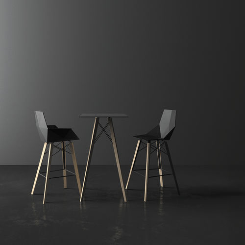 Moderner Stehtisch - FAZ  - VONDOM - Holz / Gestell aus Metall / Gestell aus HPL