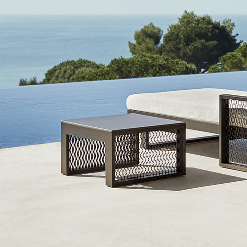 Moderner Couchtisch - THE FACTORY - VONDOM - Aluminium / Gestell aus Aluminium / quadratisch