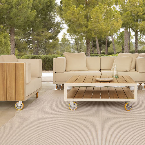 Moderner Couchtisch - VINEYARD   - VONDOM - Holz / Gestell aus Aluminium / quadratisch