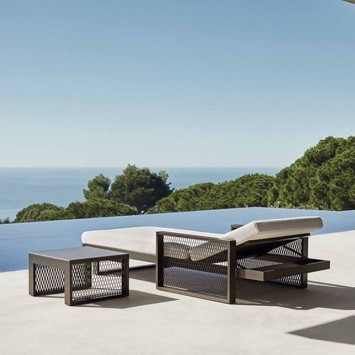 Moderner Beistelltisch - THE FACTORY - VONDOM - Aluminium / Gestell aus Aluminium / quadratisch