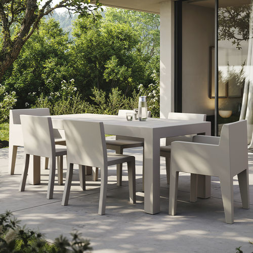 Moderner Tisch - JUT  - VONDOM - rotationsgesintertes Polyethylen / Gestell aus Polyethylen / rechteckig