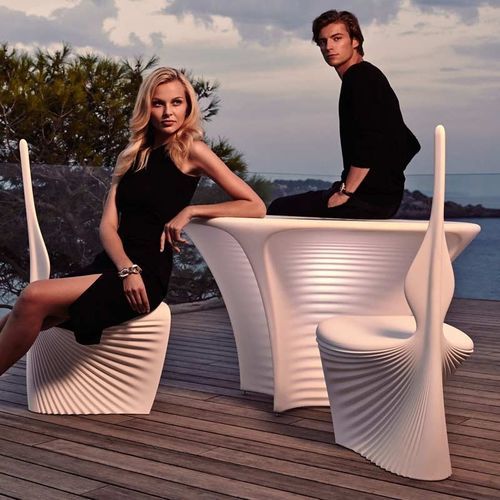 Gartenstuhl / organisches Design - BIOPHILIA   - VONDOM - für Außenbereich / rotationsgesintertes Polyethylen / Gestell aus Polyethylen
