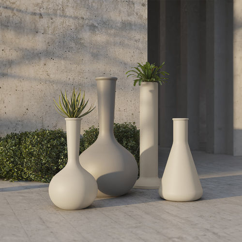 Moderne Vase - CHEMISTUBES - VONDOM - Polyethylen / weiß / blau