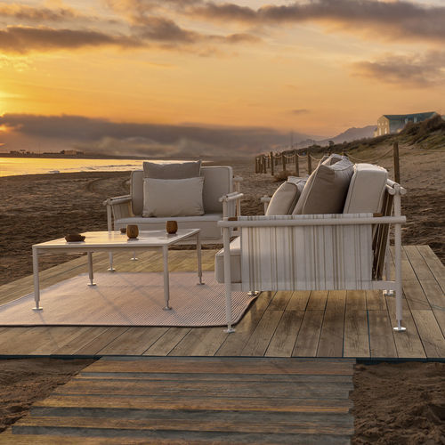 Moderner Sessel - Hamptons  - VONDOM - Stoff / Aluminium / Teakholz
