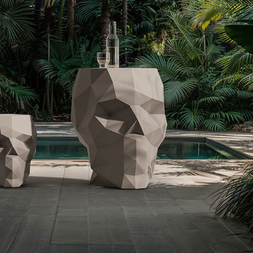 Hocker / originelles Design - Skull - VONDOM - Polyethylen / Gestell aus Polyethylen / LED-beleuchtet