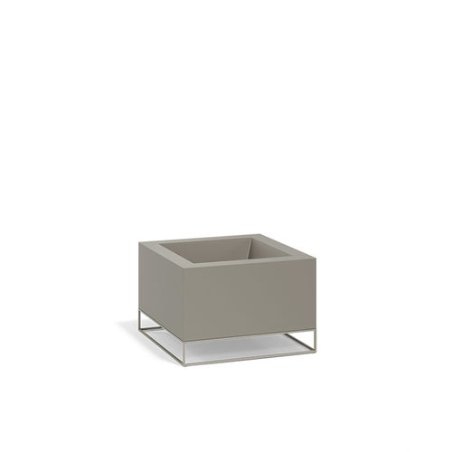 Polyethylen-Pflanzkübel - VELA LAND - VONDOM - Aluminium / quadratisch / beleuchtet