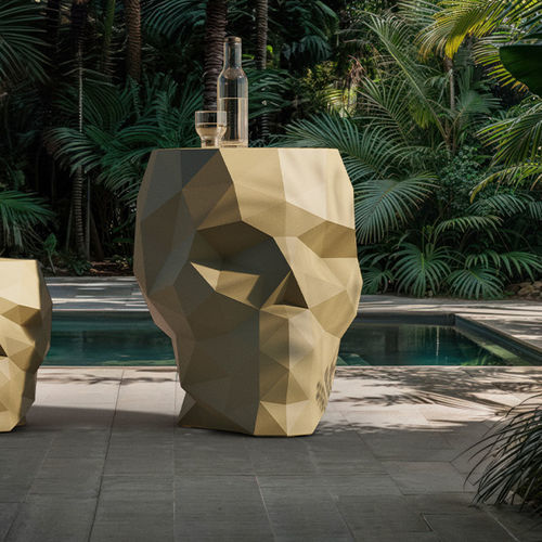 Designtisch / originell - Skull  - VONDOM - Polyethylen / Gestell aus Polyethylen / rund
