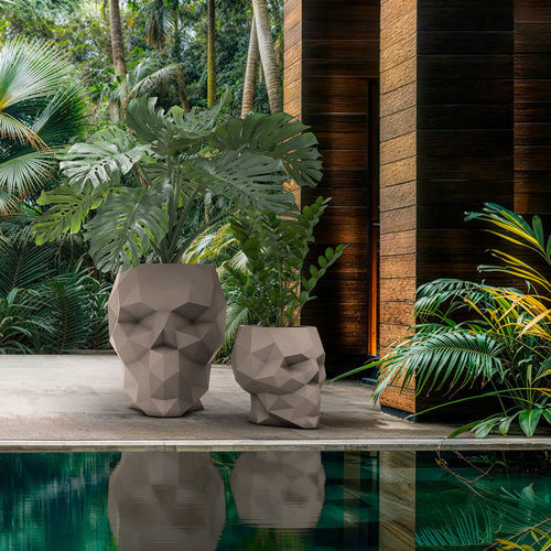 Polyethylen-Pflanzkübel - Skull 46100A - VONDOM - 100% recycelbar / originelles Design / schwarz