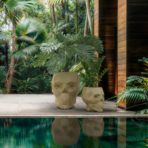 Polyethylen-Pflanzkübel - Skull 46101 - VONDOM - 100% recycelbar / originelles Design / grün