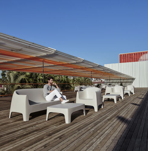 Moderner Couchtisch - SOLID - VONDOM - Polypropylen / Gestell aus Polypropylen / rechteckig