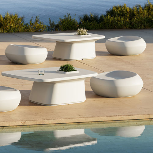 Moderne Ottomane - NOMA - VONDOM - Polyethylen / oval / LED-beleuchtet