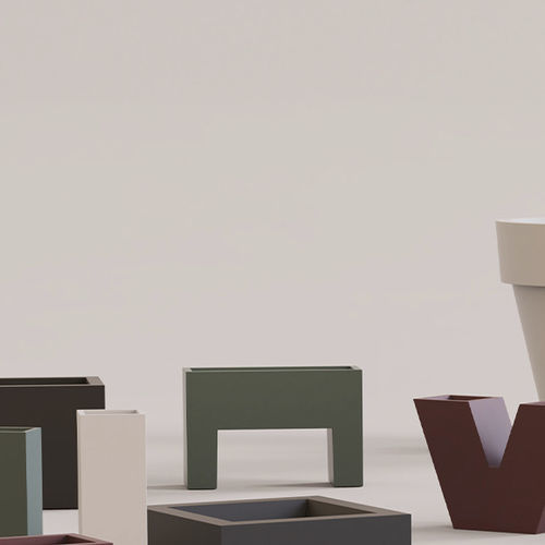 Polyethylen-Pflanzkübel - MURO  - VONDOM - rechteckig / beleuchtet / modern
