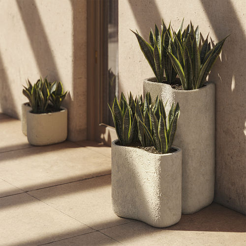 Polyethylen-Pflanzkübel - Milos - VONDOM - modern / beige / grau