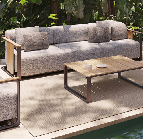 Modernes Sofa - Tulum - VONDOM - für Außenbereich / Stoff / mit Armlehnen