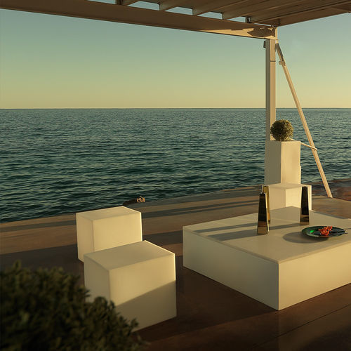 Moderner Hocker - JUT CHILL - VONDOM - Polyethylen / Gestell aus Polyethylen / LED-beleuchtet