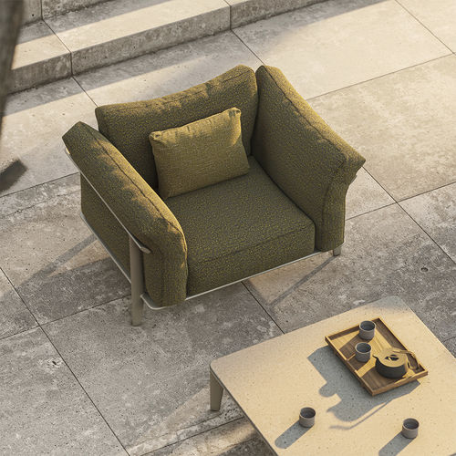 Moderner Sessel - Pasadena - VONDOM - Stoff / Metall / mit abnehmbarem Kissen