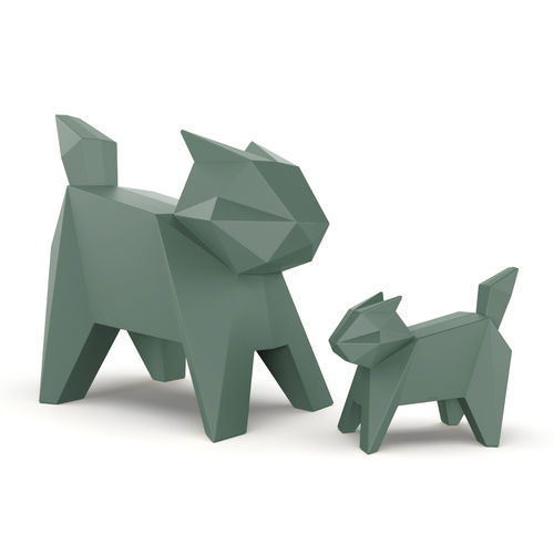 Skulptur / Polyethylen (PE) - ORIGAMI NEKO - VONDOM - für Außenbereich / Dekor / beleuchtende