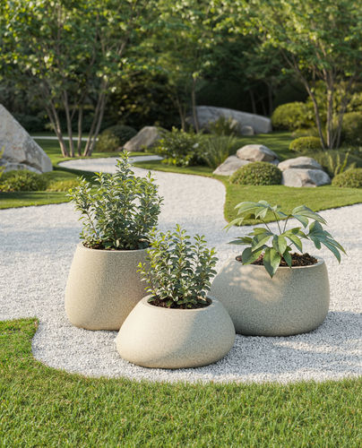 Polyethylen-Pflanzkübel - STONES - VONDOM - 100% recycelbar / hoch / beleuchtet