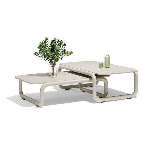 Moderner Satztisch - GUM - VONDOM - lackiertes Aluminium / rechteckig / für Privatgebrauch