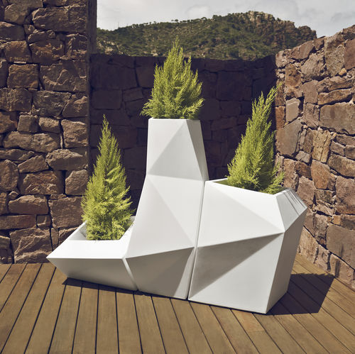 Polyethylen-Pflanzkübel - FAZ - VONDOM - modulierbar / originelles Design / grau