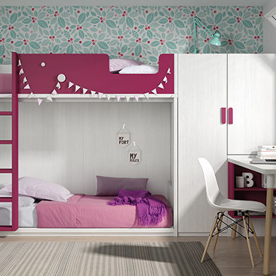 Etagenbett - OLDSCHOOL KIDS 81 - ROS 1 S.A. - Doppelbett / modern / Bettkasten
