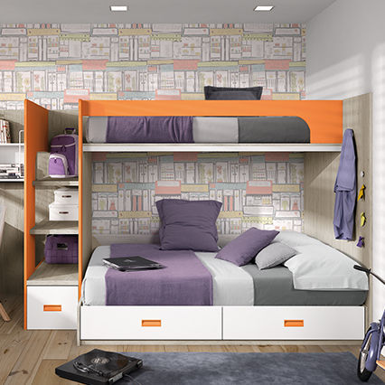 Etagenbett - OLDSCHOOL KIDS 86 - ROS 1 S.A. - Doppelbett / modern / für Kinder