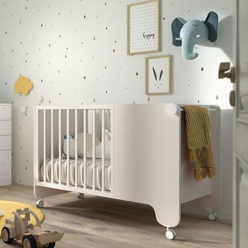 Einpersonen-Babybett - ROS 1 S.A. - modern / mit Rollen / lackiertes Holz