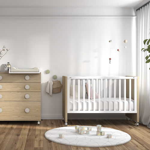 Einpersonen-Babybett - KUXOR - ROS 1 S.A. - modern / mit Rollen / für Kinder (Unisex)