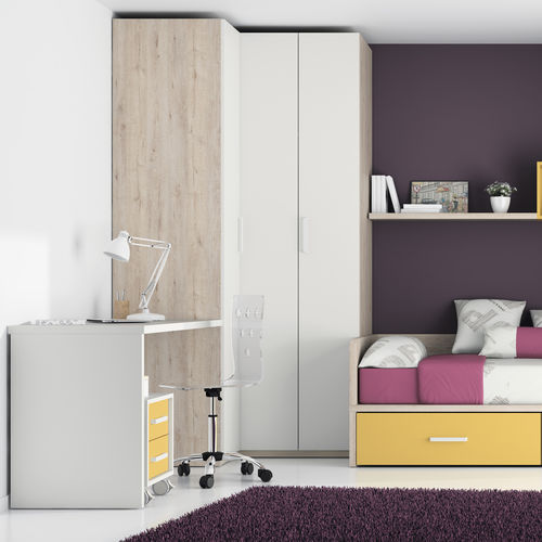 Eckkleiderschrank - TOUCH 8 - ROS 1 S.A. - modern / Holz / mit Schwingtür