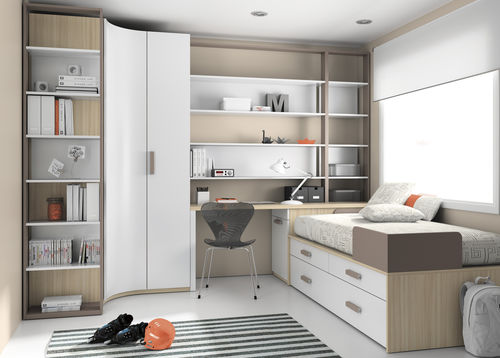 Moderner Schreibtisch - TOUCH 31  - ROS 1 S.A. - Holz / mit Regal / mit Gestell aus Paneelen