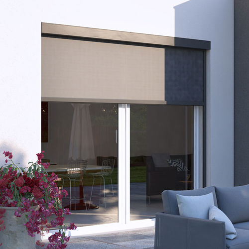 Jalousie mit Kassette - VIZION® - Roche Habitat - für Fenster / Segeltuch / für Außenbereich