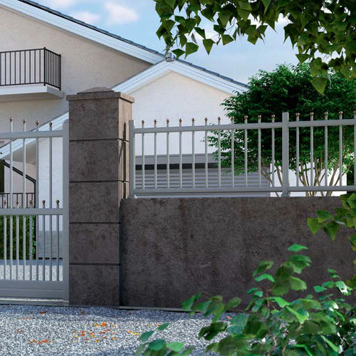 Zaun mit Stangen - TRADITION : ALABAMA - Roche Habitat - Garten / Aluminium / gefärbt