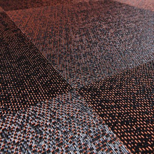 Teppichfliese - BLACKISH RED - BOLON - gewebt / Vinyl / für Gewerbegebrauch