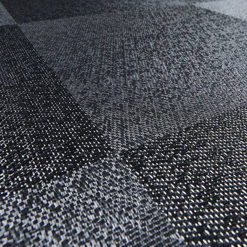Teppichfliese - BLACKISH CHROME - BOLON - gewebt / Vinyl / für Gewerbegebrauch