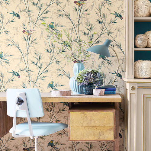 Klassische Tapete - GREAT ORMOND ST. - The Little Greene - Naturmotiv / Tapetenoptik / grau