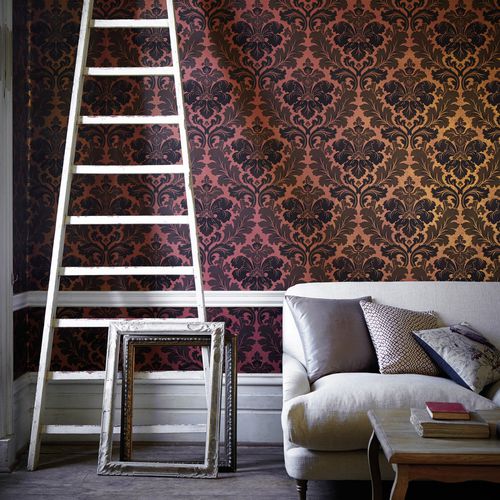 Klassische Tapete - BONAPARTE - The Little Greene - Barock / Damast-Motiv / Stoffoptik
