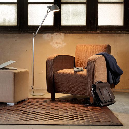 Moderner Teppich - ELEGANCE : ASPEN  - NATURTEX - einfarbig / Leder / rechteckig